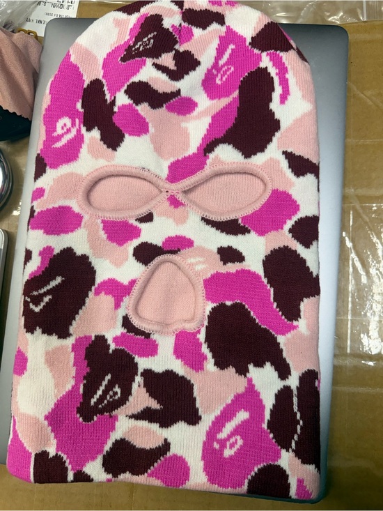 Bape Accessories - Bape Pink Multi Camo Ski Mask Balaclava